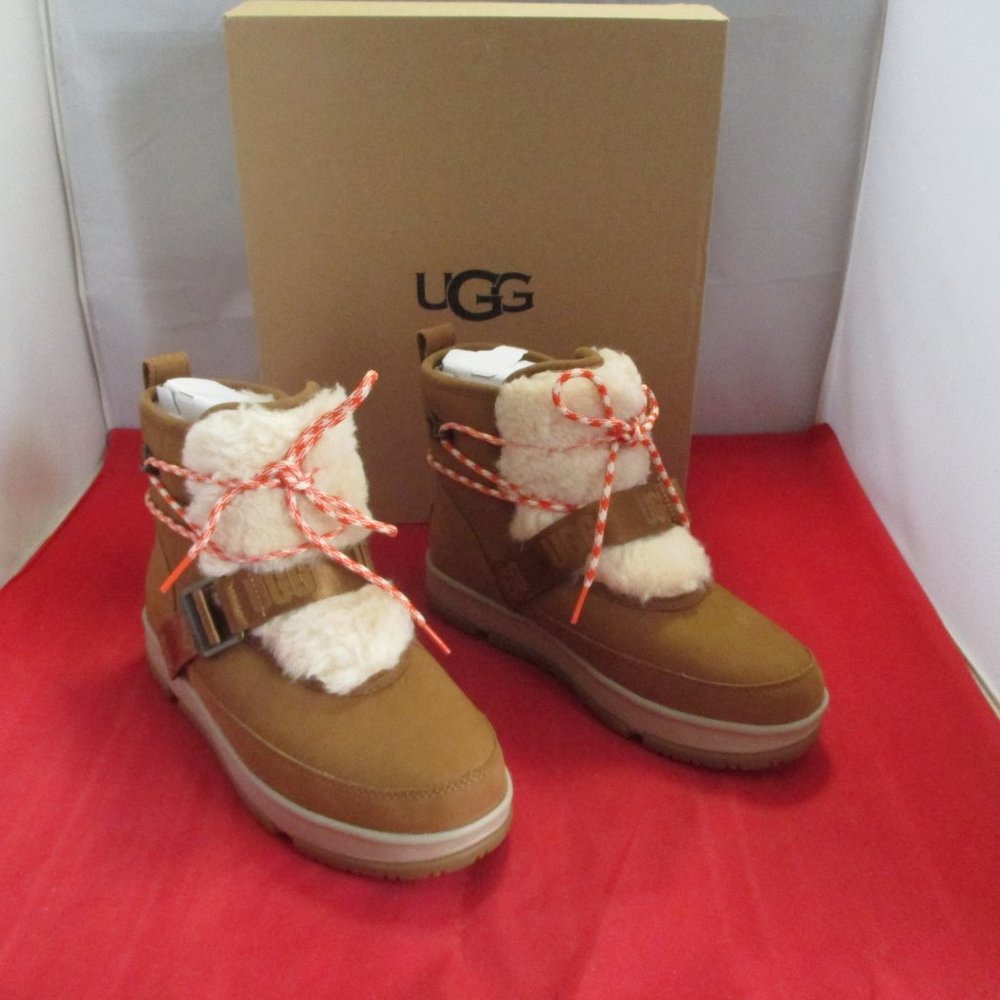 UGG Classic Weather Hiker Boots $200 - US Size 8 1/2 - Chestnut - #769 - Picture 6 of 14
